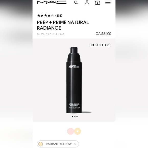 Prep + Prime Natural Radiance In Radiant Yellow - Picture 2 of 4